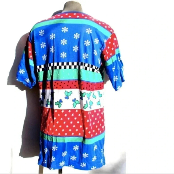 Vtg 1980s St. Eve Christmas Holiday Mens Short Sleeve Graphic T-Shirt - Picture 2 of 2